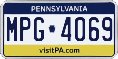 PA license plate MPG4069