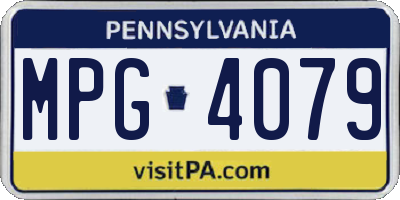 PA license plate MPG4079