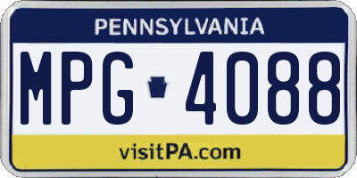 PA license plate MPG4088