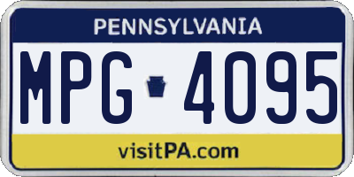 PA license plate MPG4095