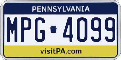 PA license plate MPG4099
