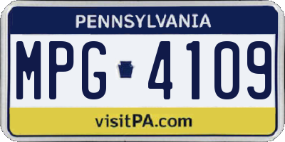 PA license plate MPG4109