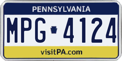 PA license plate MPG4124