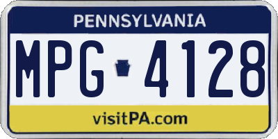 PA license plate MPG4128