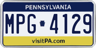 PA license plate MPG4129