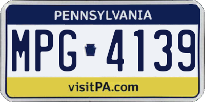PA license plate MPG4139