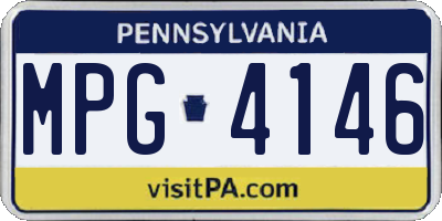 PA license plate MPG4146