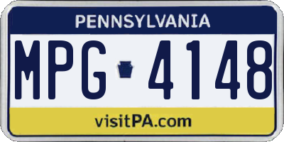 PA license plate MPG4148