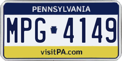 PA license plate MPG4149