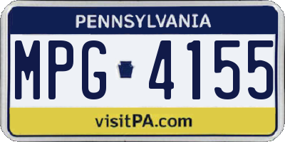 PA license plate MPG4155