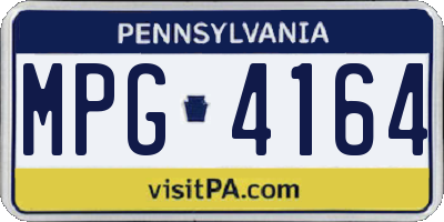PA license plate MPG4164