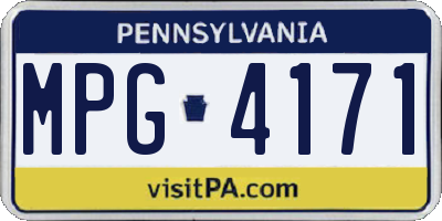 PA license plate MPG4171
