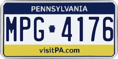 PA license plate MPG4176