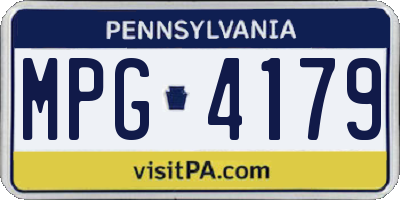 PA license plate MPG4179