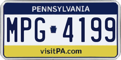 PA license plate MPG4199