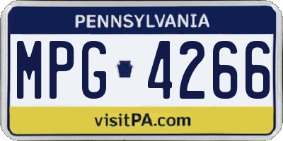 PA license plate MPG4266