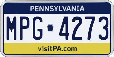 PA license plate MPG4273