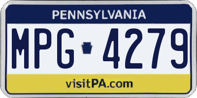PA license plate MPG4279