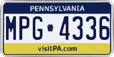 PA license plate MPG4336
