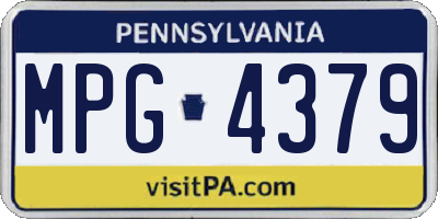 PA license plate MPG4379