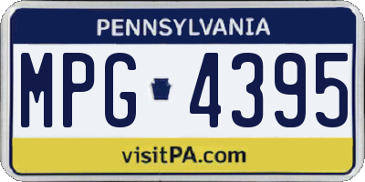 PA license plate MPG4395