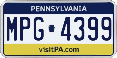 PA license plate MPG4399