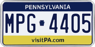 PA license plate MPG4405