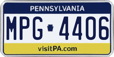 PA license plate MPG4406