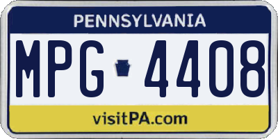 PA license plate MPG4408