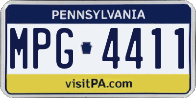 PA license plate MPG4411
