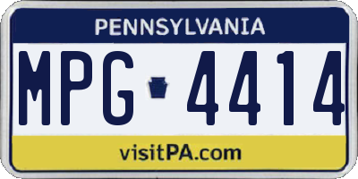 PA license plate MPG4414