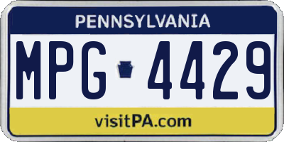 PA license plate MPG4429
