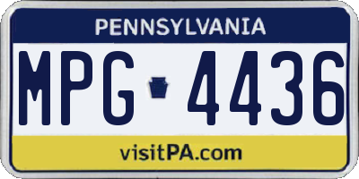PA license plate MPG4436