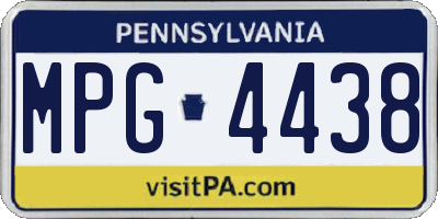PA license plate MPG4438