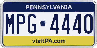 PA license plate MPG4440
