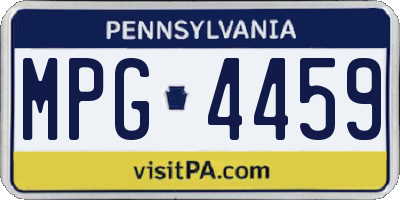 PA license plate MPG4459