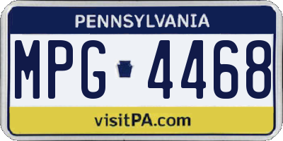 PA license plate MPG4468