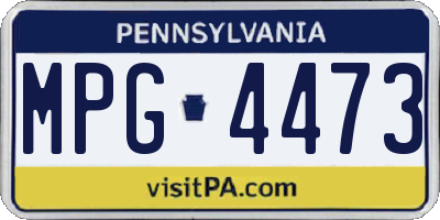 PA license plate MPG4473