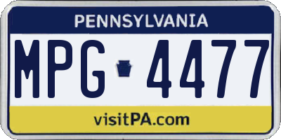 PA license plate MPG4477