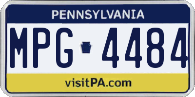 PA license plate MPG4484