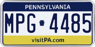 PA license plate MPG4485