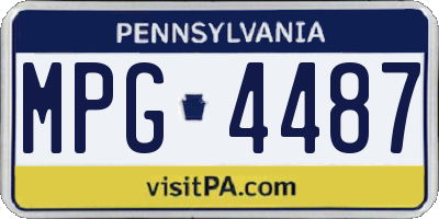 PA license plate MPG4487