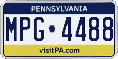 PA license plate MPG4488