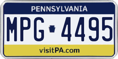 PA license plate MPG4495