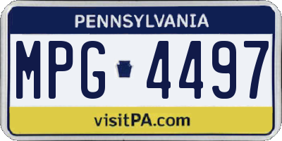 PA license plate MPG4497