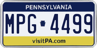 PA license plate MPG4499