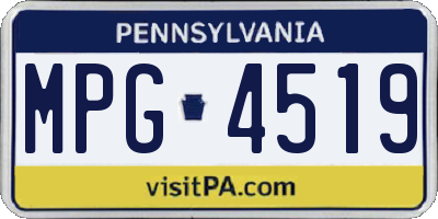 PA license plate MPG4519