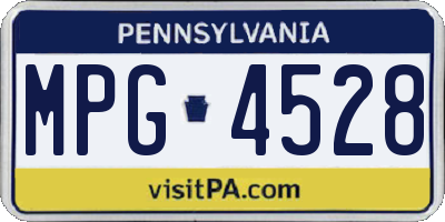 PA license plate MPG4528