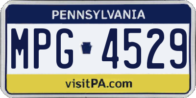 PA license plate MPG4529