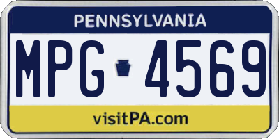 PA license plate MPG4569